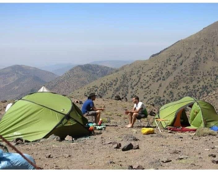High altitude mountain camping