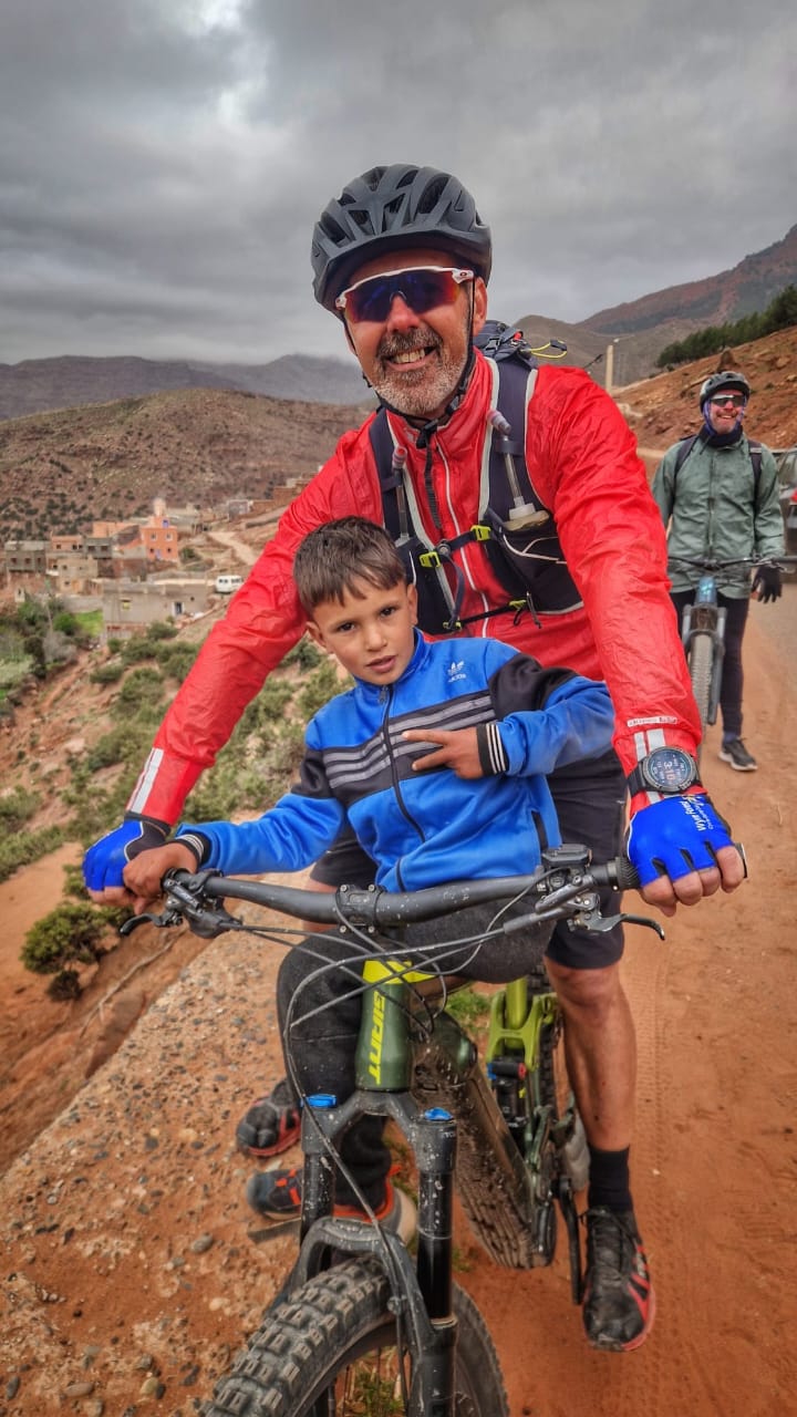Family mountain biking adventure