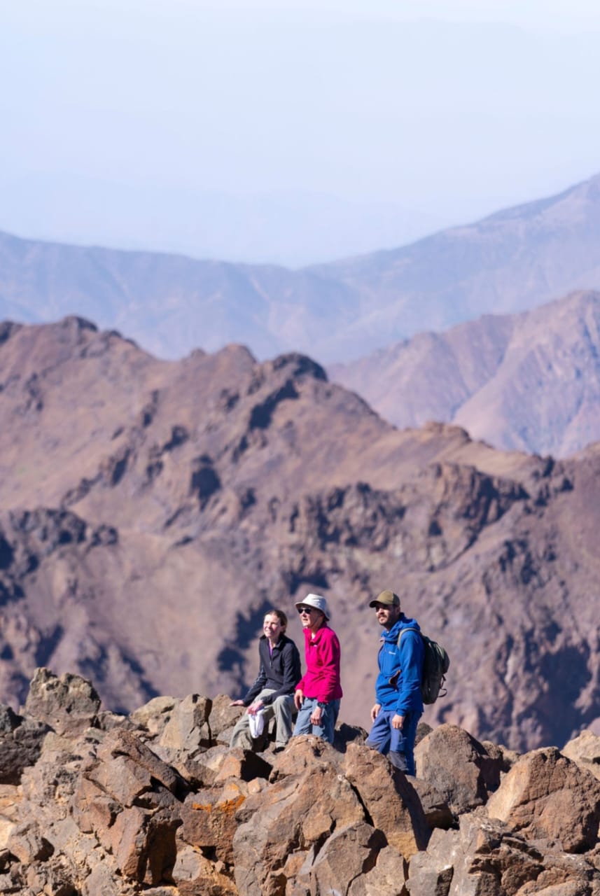 Mountain summit group photo