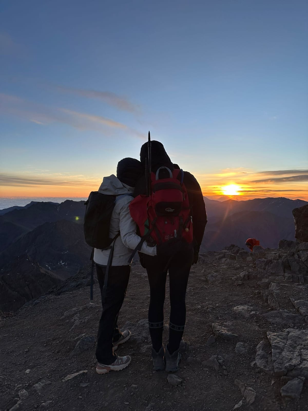 Sunrise mountain silhouette