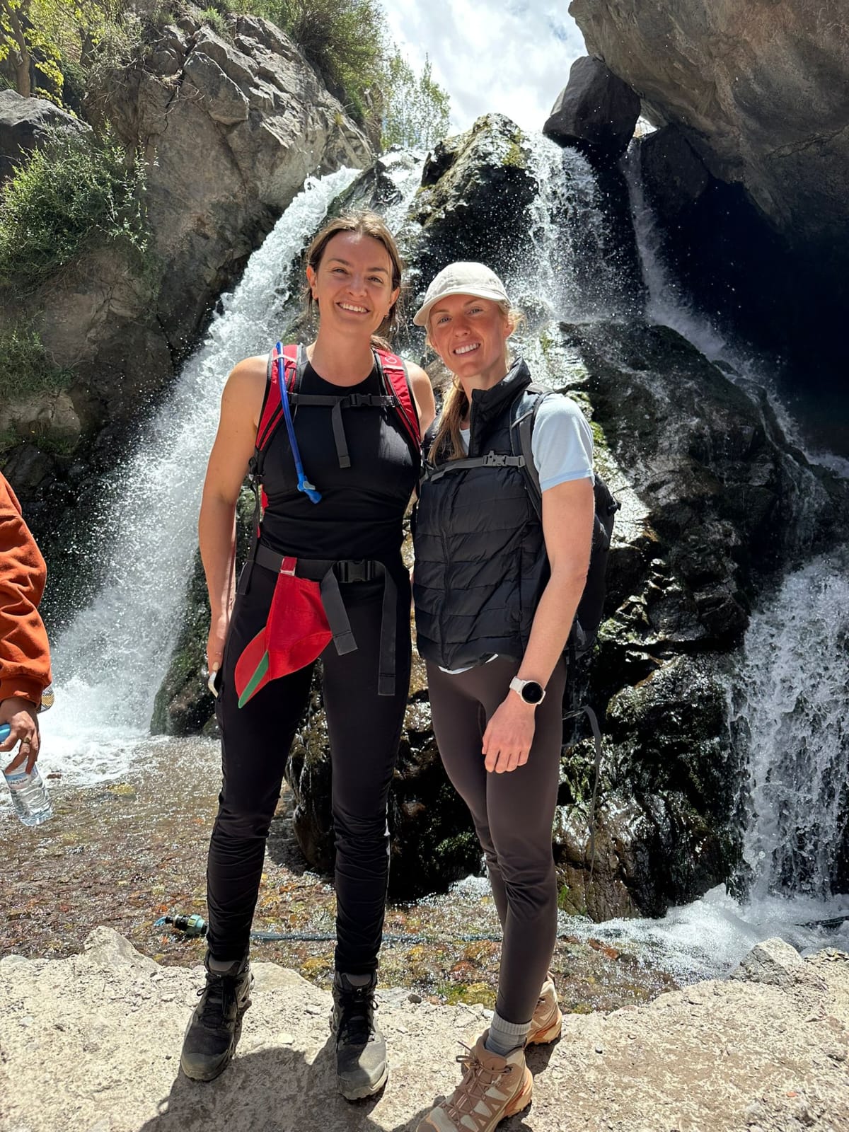 Waterfall duo hiking adventure